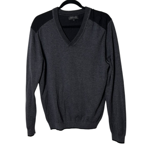 RW & CO Sweater ,men XL ,silk ,cotton …blend ,trim ,Vneck, multimedia ,office - Picture 2 of 10